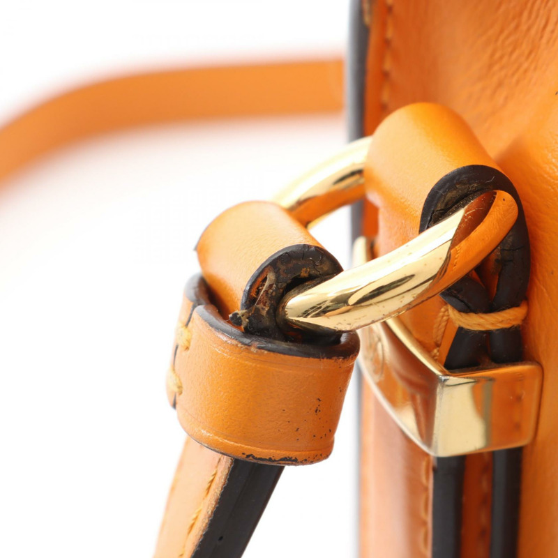 LOUIS VUITTON LV Pont 9 Neuf 單肩斜背包 M55946 皮革橙色二手-8