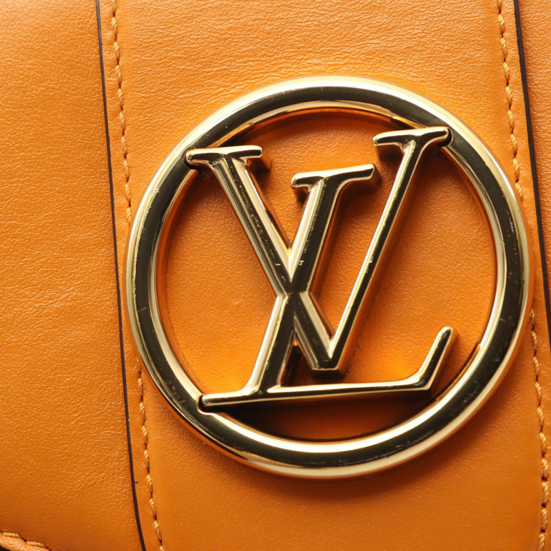 LOUIS VUITTON LV Pont 9 Neuf 單肩斜背包 M55946 皮革橙色二手-9
