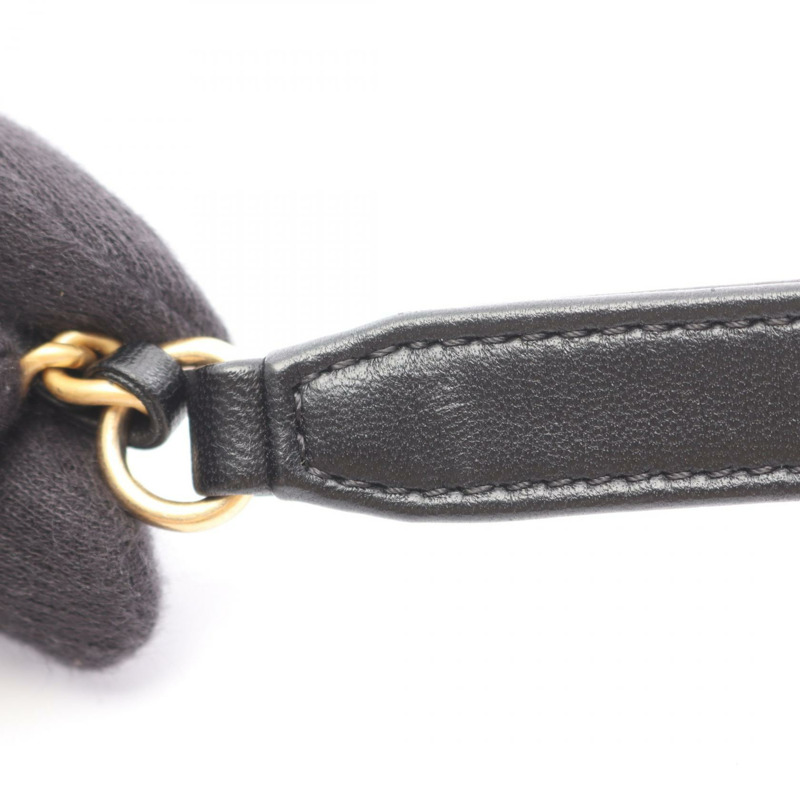 CHANEL Matelasse 鏈條單肩包皮革米色黑色二手 GHW-10