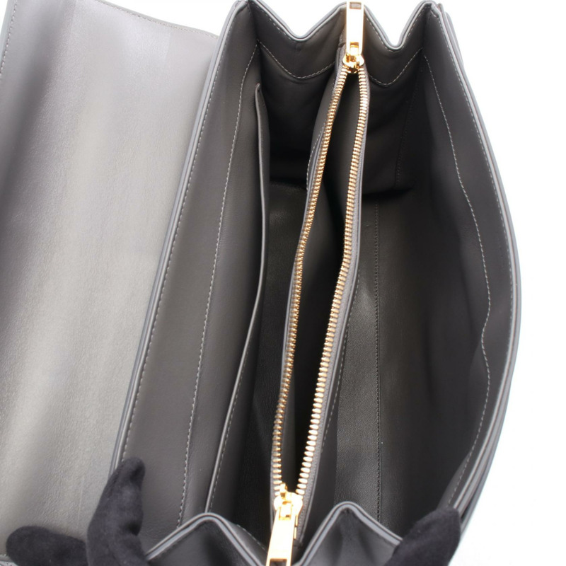 CELINE 16 seize 中型單肩包 手提包 187373 皮革 灰色 二手 女款-2