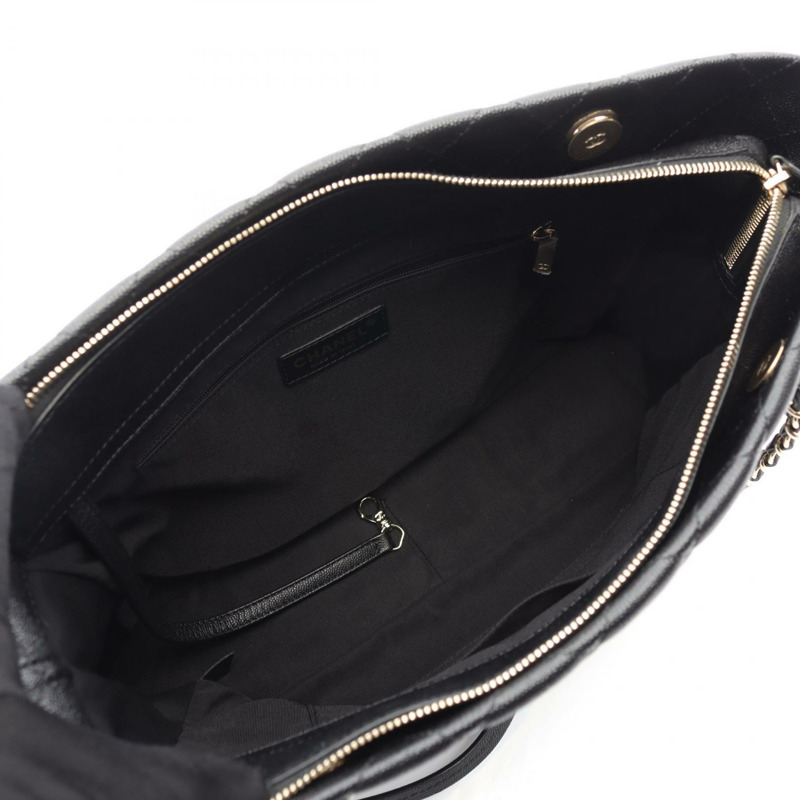 CHANEL Matelasse 托特鏈單肩包 AS0898 小牛皮 黑色 二手 GHW-2