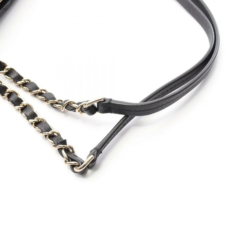 CHANEL Matelasse 托特鏈單肩包 AS0898 小牛皮 黑色 二手 GHW-7