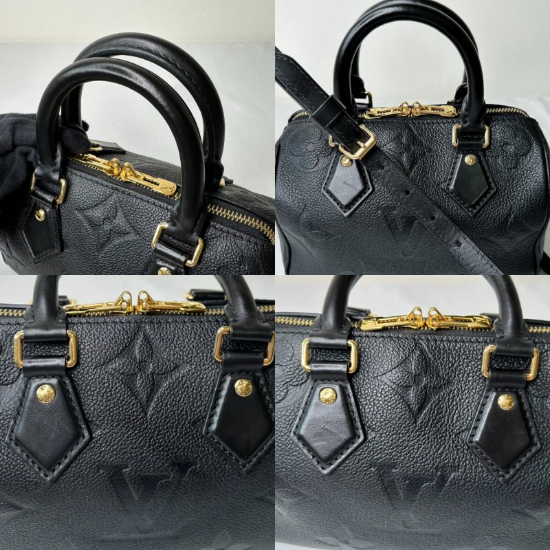 LV 全皮革黑壓紋Speedy 20-8