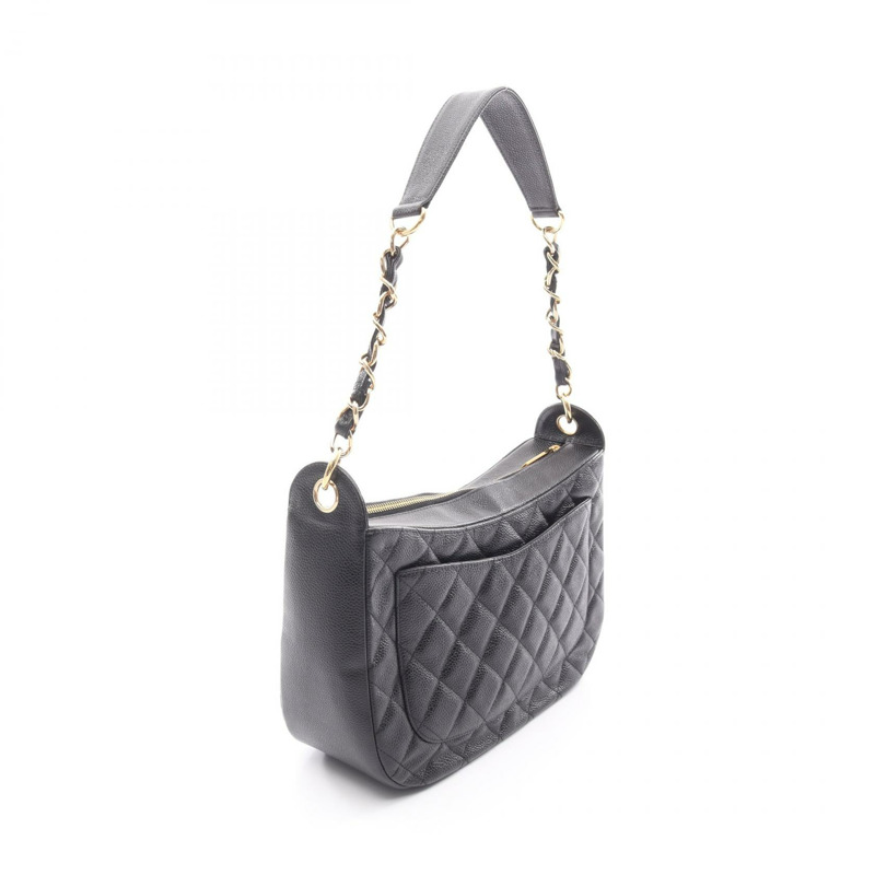 CHANEL Matelasse 單肩包 A20993 小牛皮 黑色 二手 GHW 女士-1