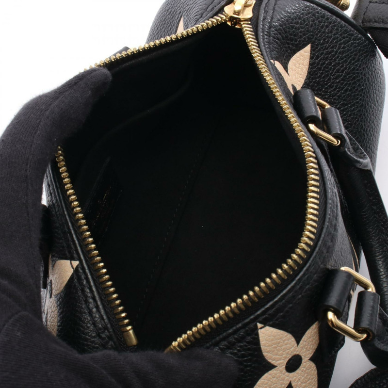 路易威登 Papillon BB 單肩手提包 M45980 Monogram empreinte 黑色 二手-2