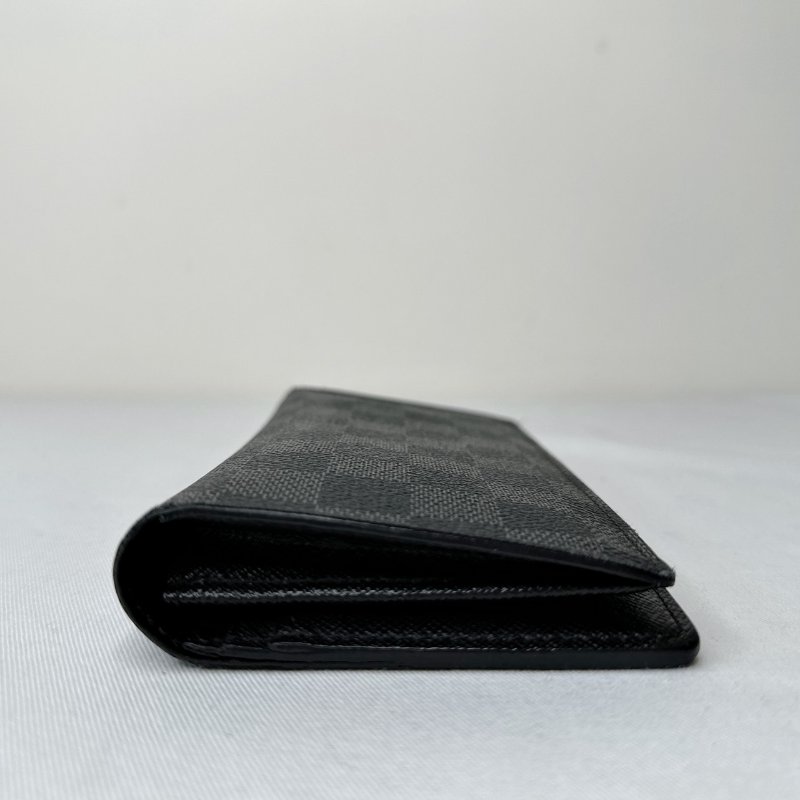 LV Brazza黑灰棋盤格長夾-8