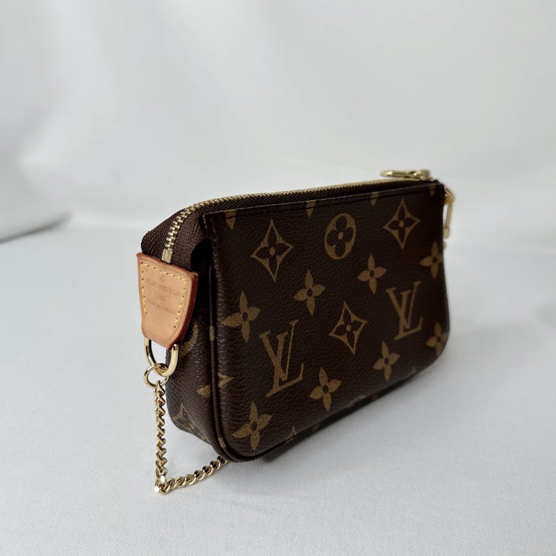 LV Mini老花鏈帶麻將包-5