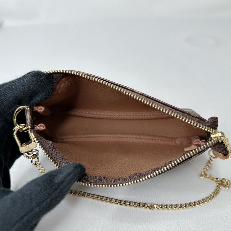 LV Mini老花鏈帶麻將包-6