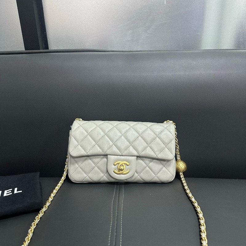 Chanel 金球cf mini灰色-0