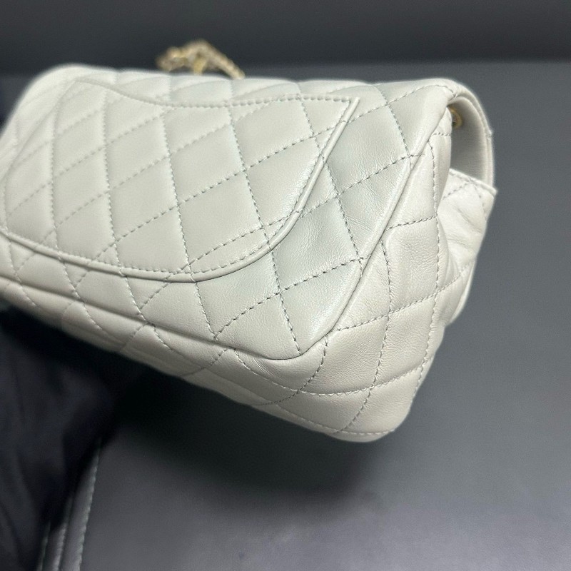 Chanel 金球cf mini灰色-8