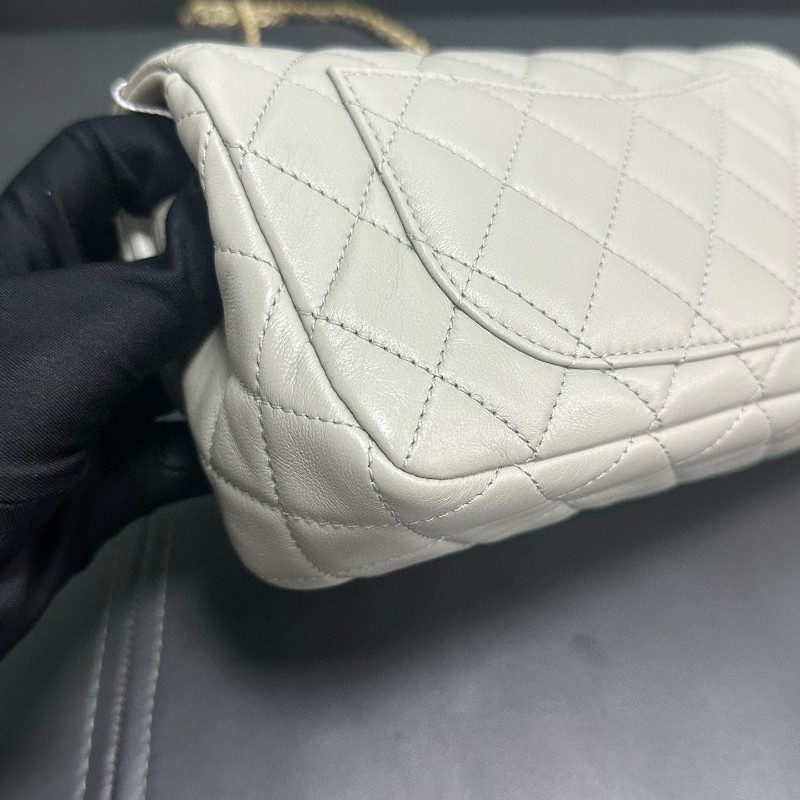 Chanel 金球cf mini灰色-9