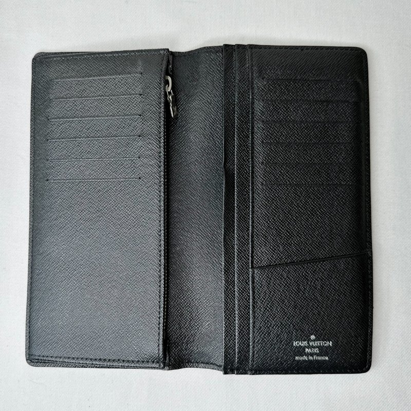 LV Brazza黑灰棋盤格長夾-6