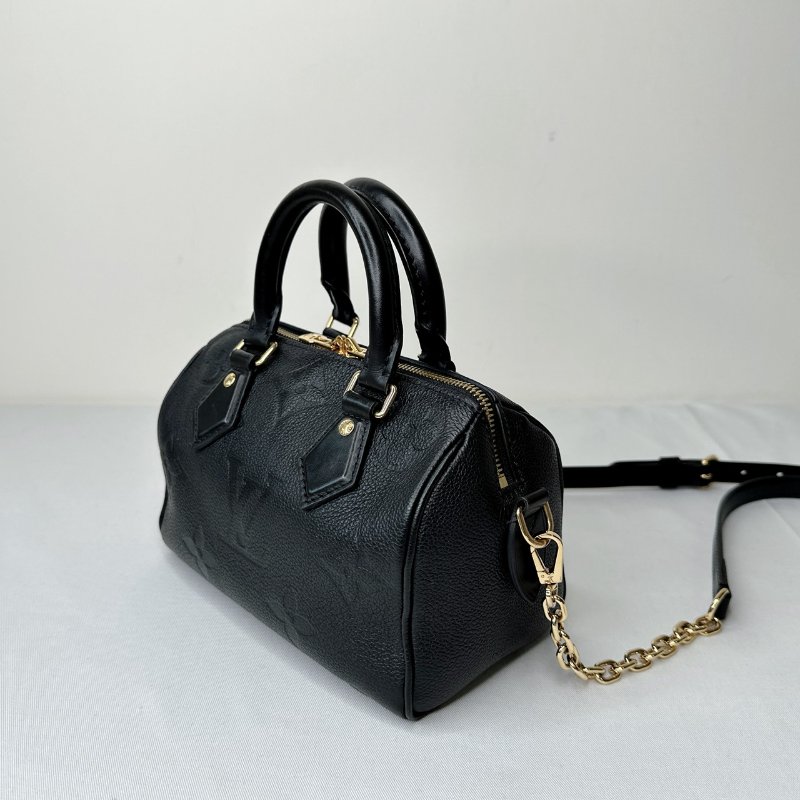 LV 全皮革黑壓紋Speedy 20-2