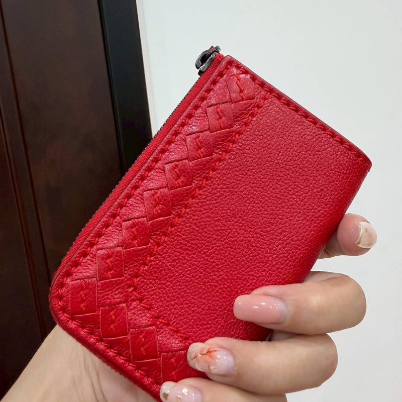 Bottega Veneta BV 紅色 卡包 卡夾 信用卡卡夾 短夾 皮包 皮夾 零錢包 手拿包-2