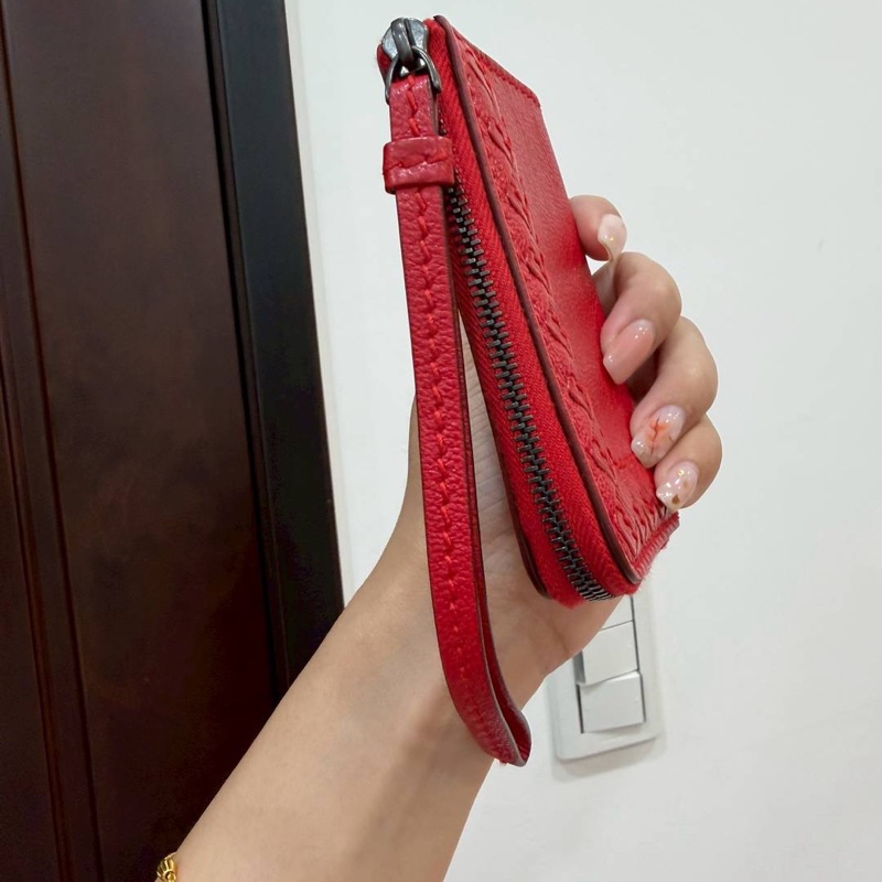 Bottega Veneta BV 紅色 卡包 卡夾 信用卡卡夾 短夾 皮包 皮夾 零錢包 手拿包-3