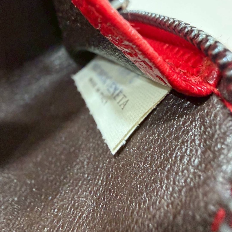 Bottega Veneta BV 紅色 卡包 卡夾 信用卡卡夾 短夾 皮包 皮夾 零錢包 手拿包-9
