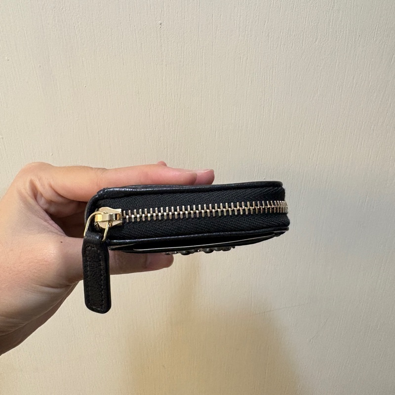 Chanel 19黑銀零錢卡包-4