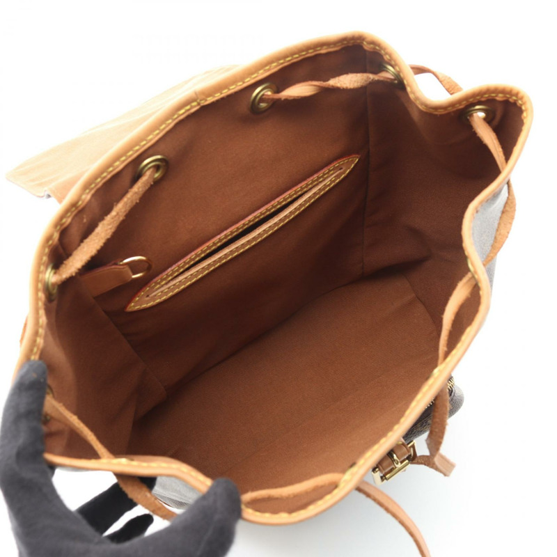 LOUIS VUITTON Montsouris 中型背包 M51136 字母帆布皮革二手 LV-2