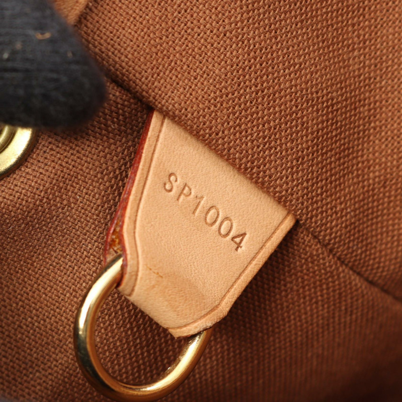 LOUIS VUITTON Montsouris 中型背包 M51136 字母帆布皮革二手 LV-4