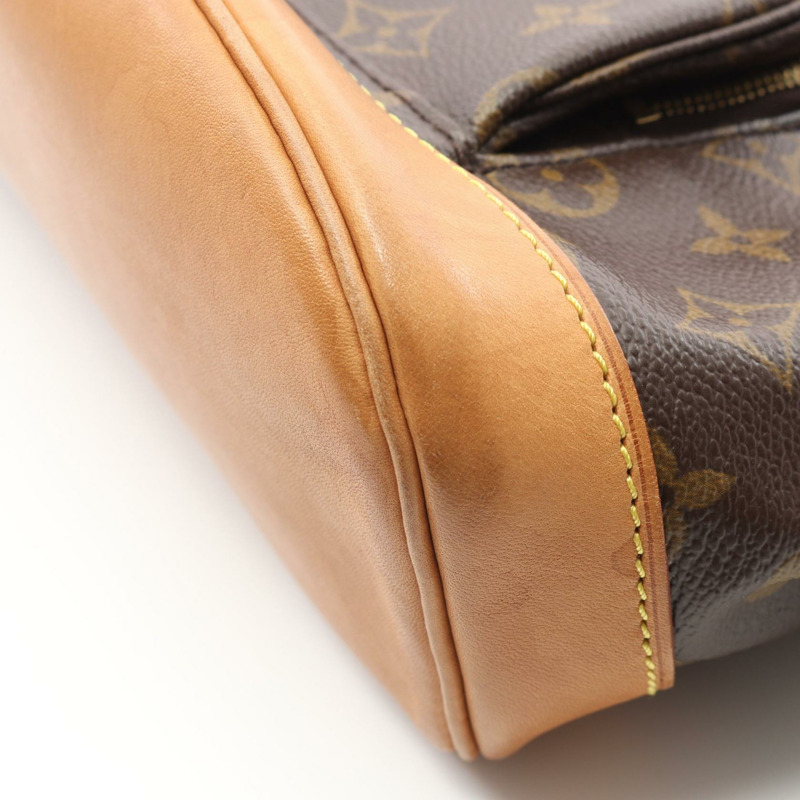 LOUIS VUITTON Montsouris 中型背包 M51136 字母帆布皮革二手 LV-5