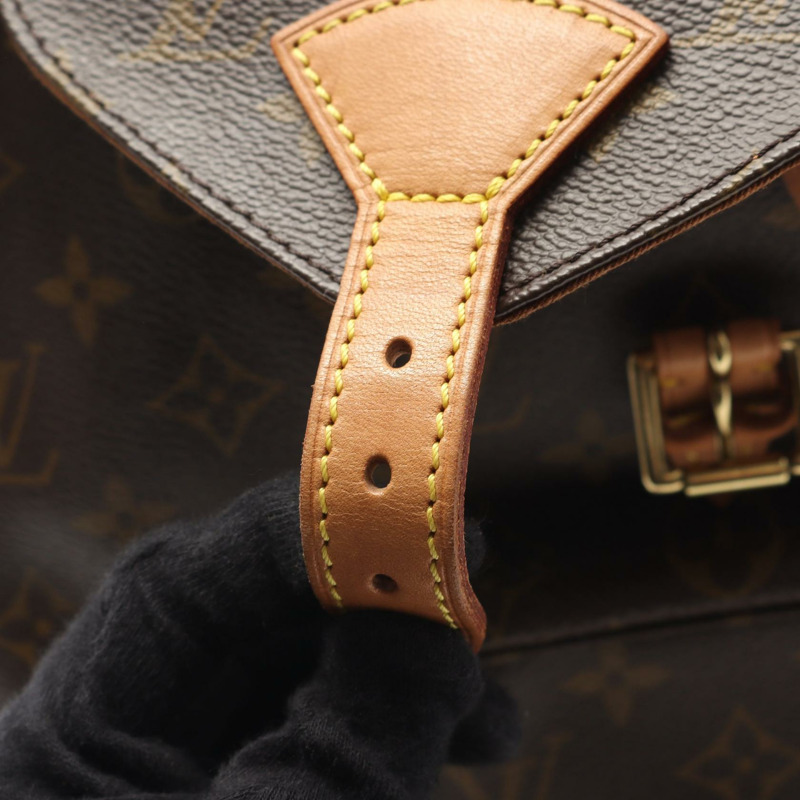 LOUIS VUITTON Montsouris 中型背包 M51136 字母帆布皮革二手 LV-10