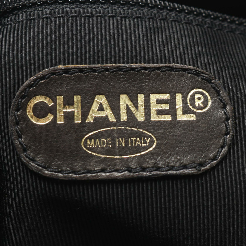 香奈兒 (CHANEL) 標誌鏈單肩托特包 小牛皮 黑色 GHW 二手 女士-3