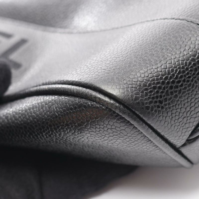 香奈兒 (CHANEL) 標誌鏈單肩托特包 小牛皮 黑色 GHW 二手 女士-5