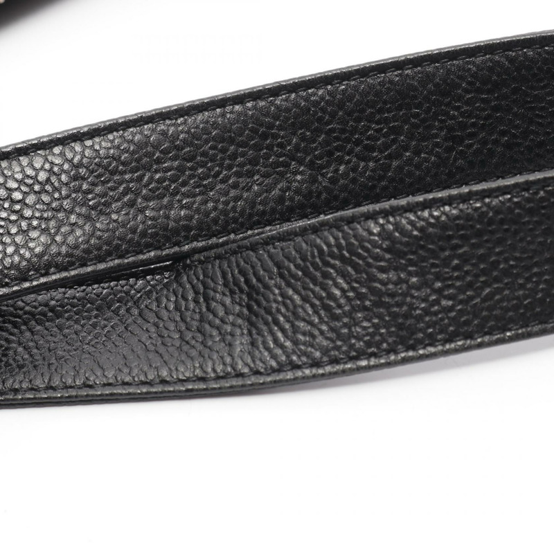 香奈兒 (CHANEL) 標誌鏈單肩托特包 小牛皮 黑色 GHW 二手 女士-7