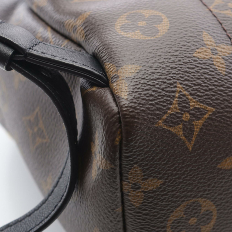 LOUIS VUITTON Palm Springs 背包 PM M44871 Monogram 帆布 棕色 黑色 二手-5
