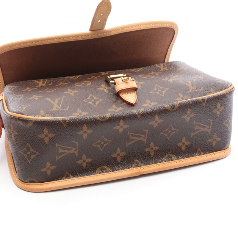 LOUIS VUITTON Sologne 單肩包 M42250 Monogram 帆布皮革棕色二手 LV-5