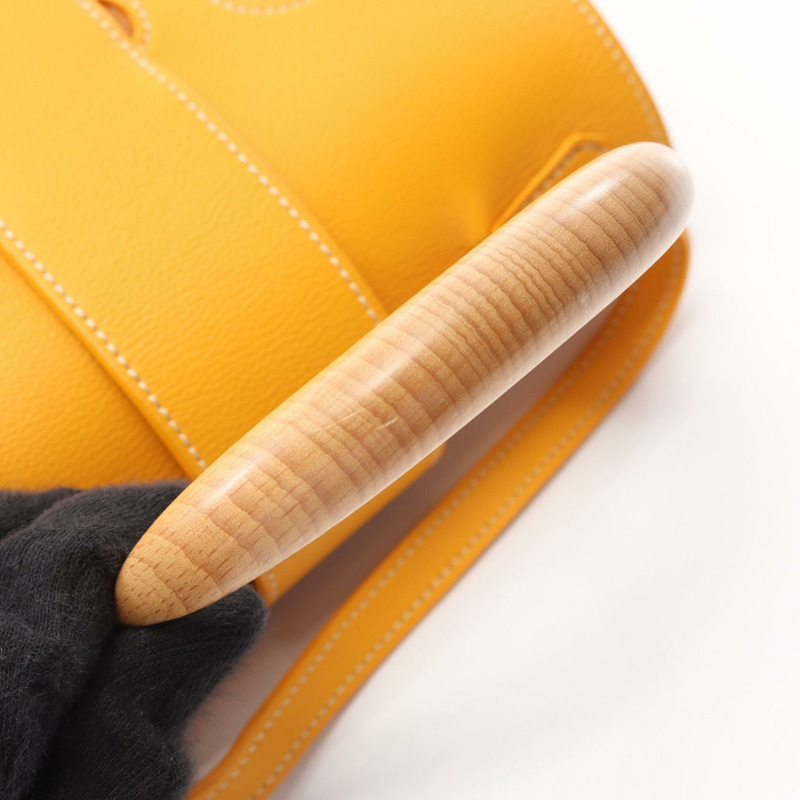 GOYARD Saigon 迷你單肩手提包,帆布皮革,黃色多色,二手女款-6