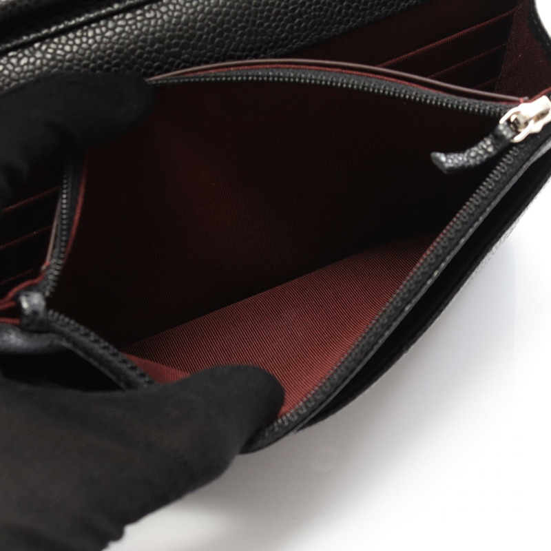 香奈兒 (CHANEL) 絎縫鏈條斜背包 AP0250 粒面皮革 黑色 SHW-5