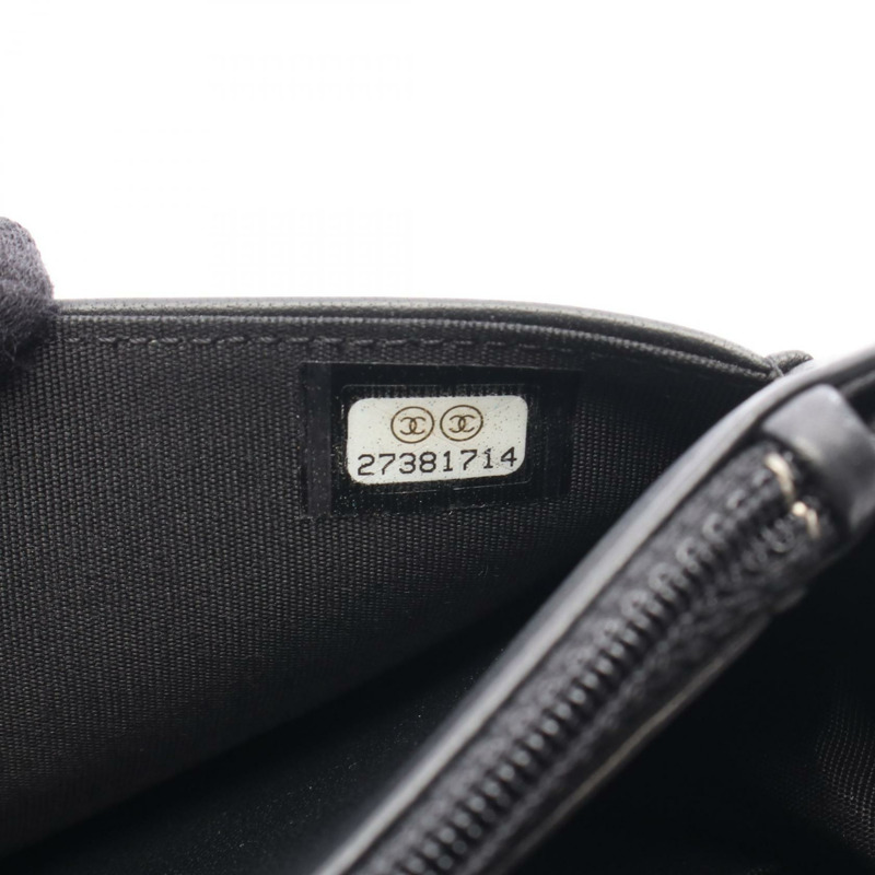 CHANEL Boy Chanel 人字形 V 型針腳鏈條單肩斜背包 小羊皮 GHW CC-4