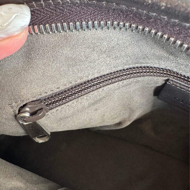 Gucci咖pvc深咖皮革手提包👜-37