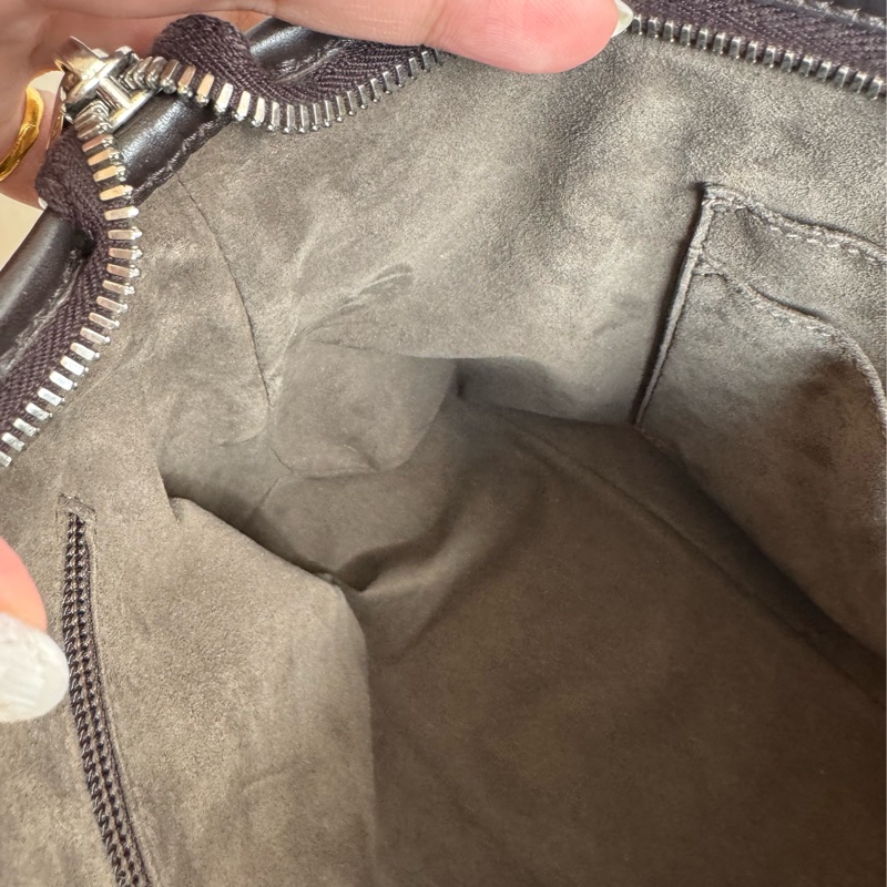 Gucci咖pvc深咖皮革手提包👜-42