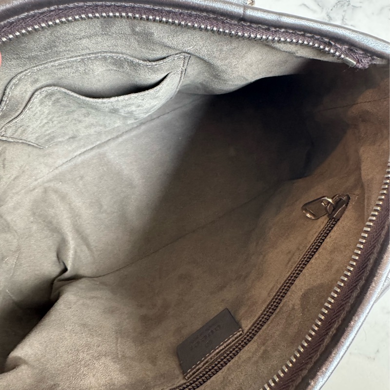 Gucci咖pvc深咖皮革手提包👜-44