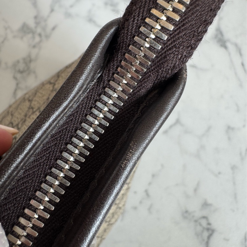 Gucci咖pvc深咖皮革手提包👜-46