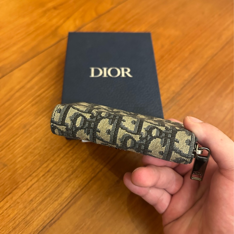 DIOR 藍緹花ㄇ拉零錢卡包-6