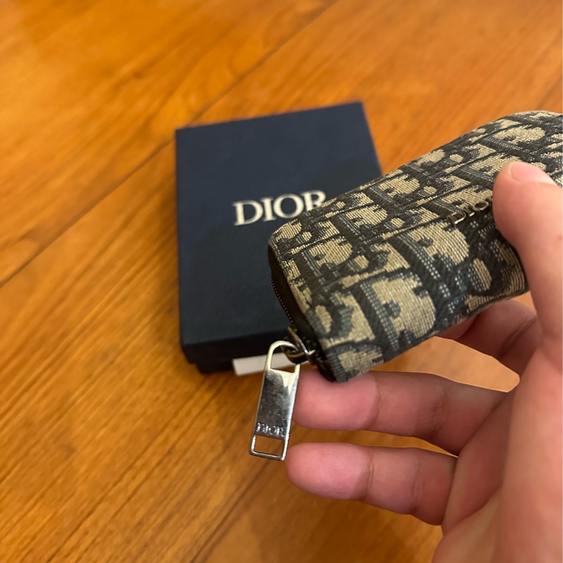 DIOR 藍緹花ㄇ拉零錢卡包-8