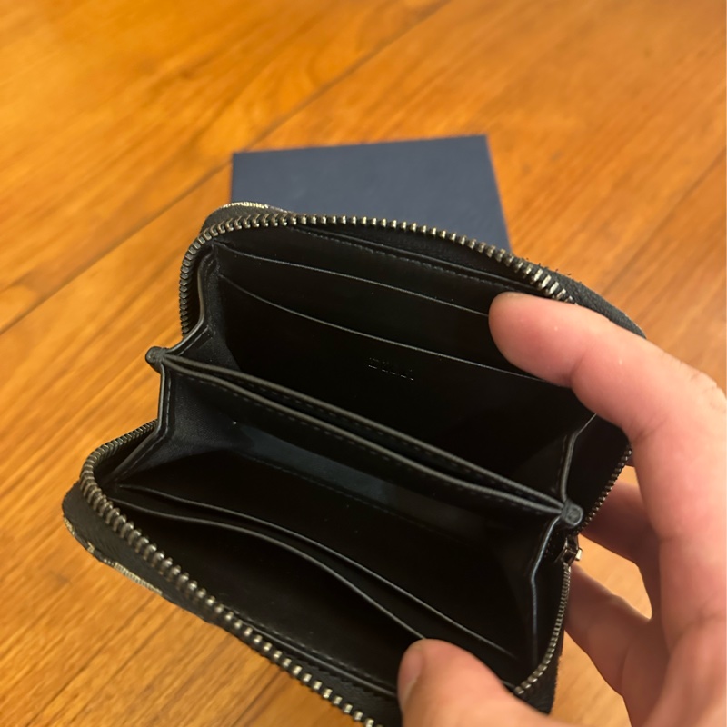 DIOR 藍緹花ㄇ拉零錢卡包-9