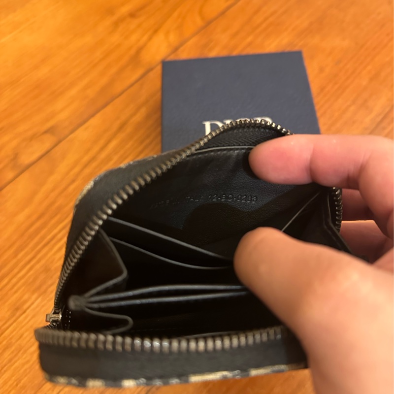 DIOR 藍緹花ㄇ拉零錢卡包-10