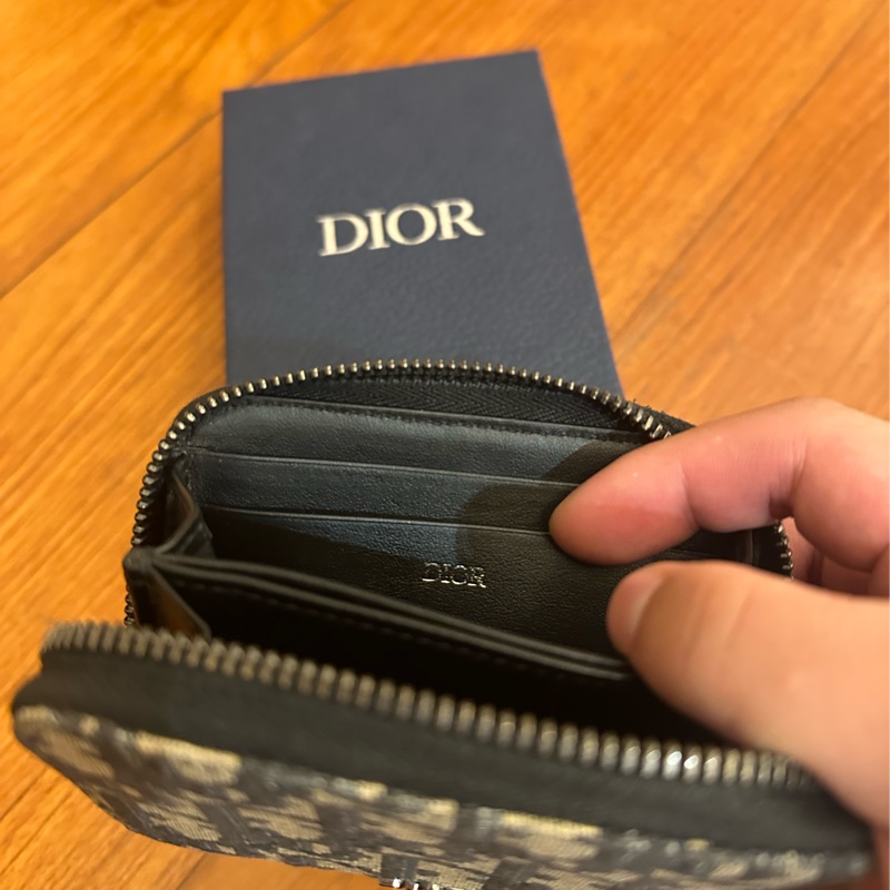 DIOR 藍緹花ㄇ拉零錢卡包-11