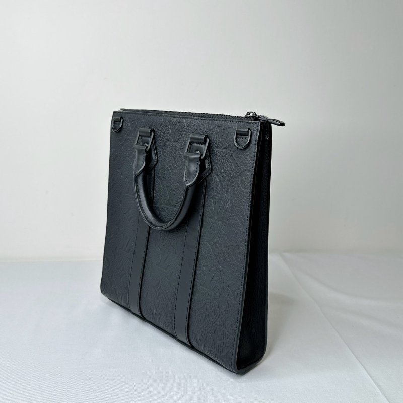 LV Sac Plat皮革壓紋手提包-4