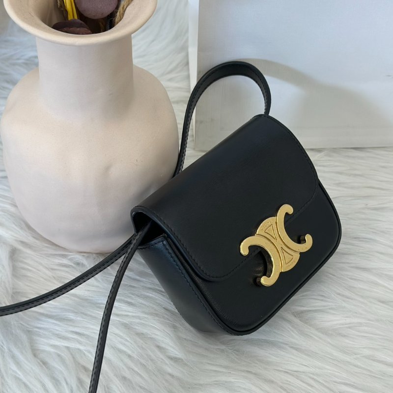 CELINE 凱旋釦Mini box - 黑金-2