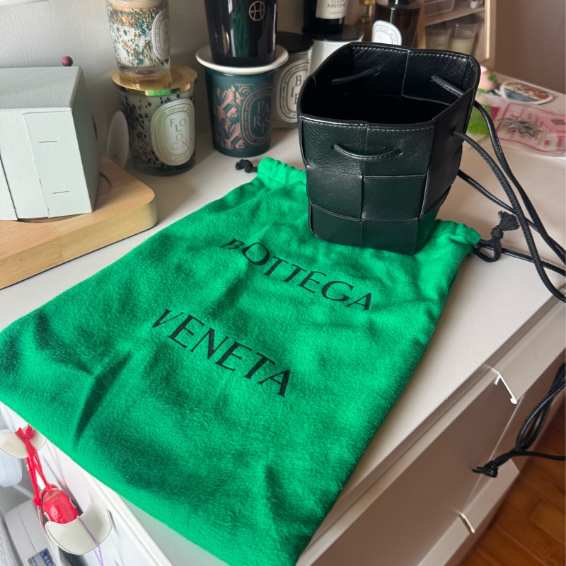 BV 黑色 水桶包 編織包-6