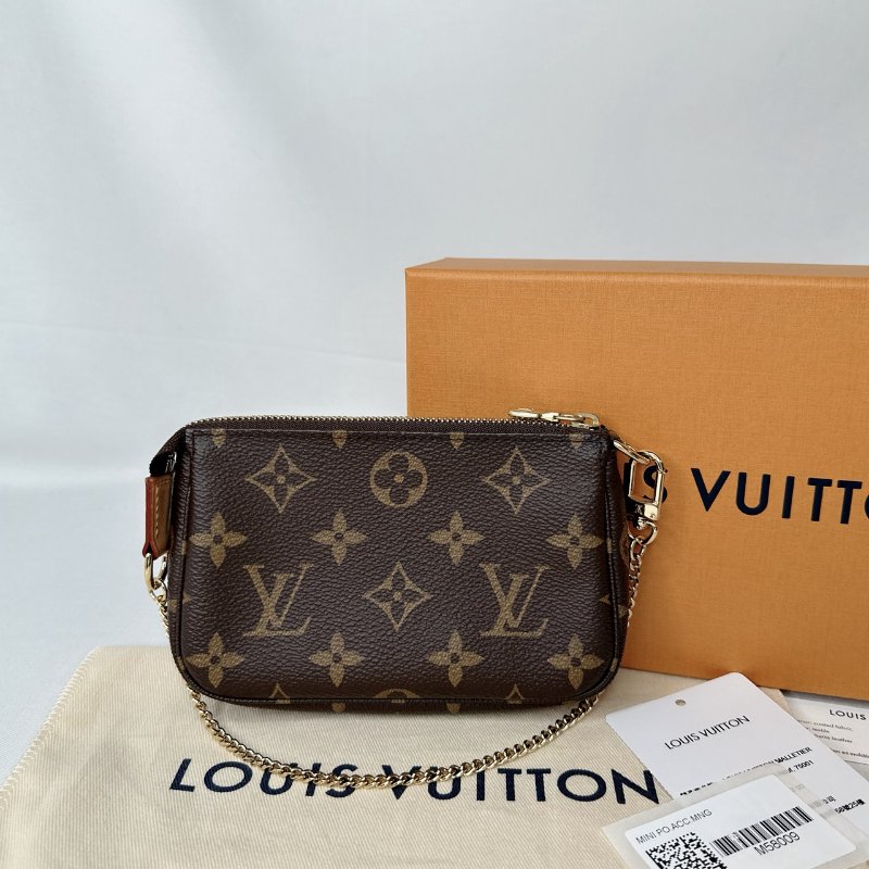 LV Mini老花鏈帶麻將包-1
