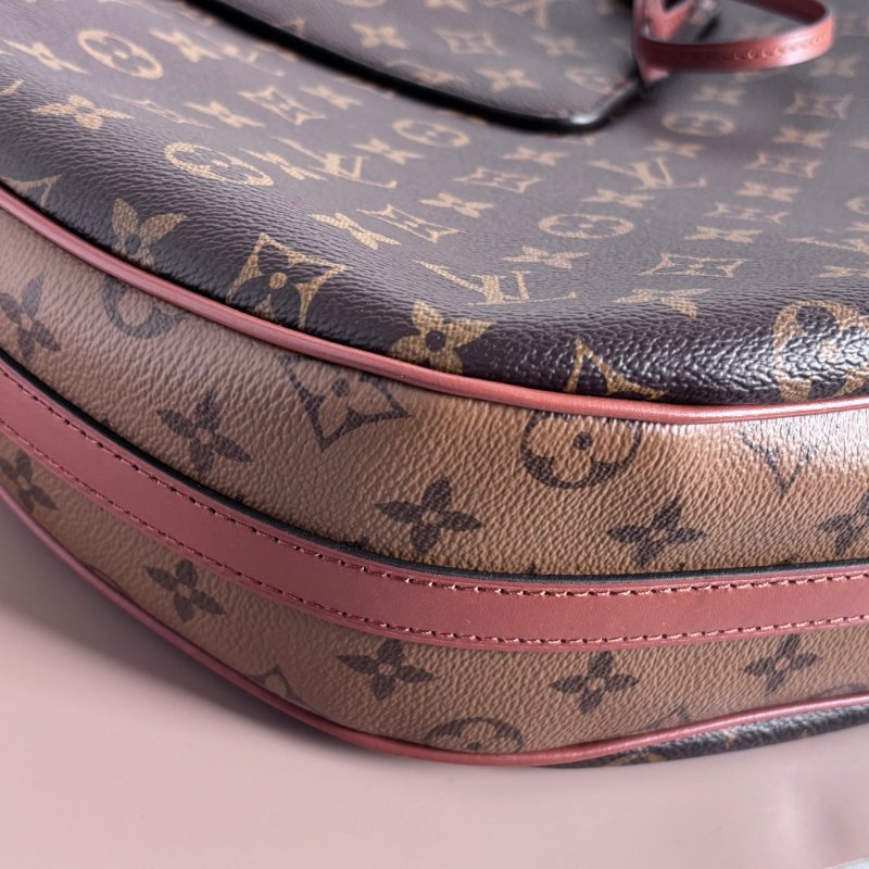 ::LOUIS VUITTON:: LV M46311 Loop Hobo 棕色 拚雙色月亮包 半月包 流浪包-4