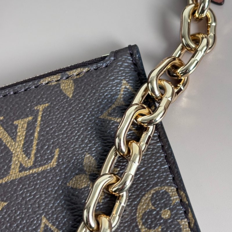 ::LOUIS VUITTON:: LV M46311 Loop Hobo 棕色 拚雙色月亮包 半月包 流浪包-8