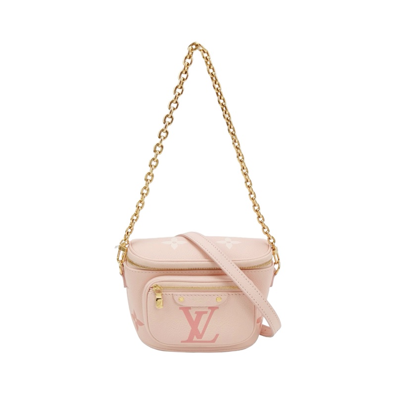 LV限定款漸變櫻花粉mini bumbag牛皮迷你腰包-0