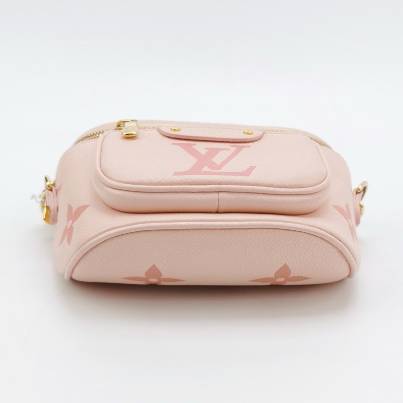 LV限定款漸變櫻花粉mini bumbag牛皮迷你腰包-3